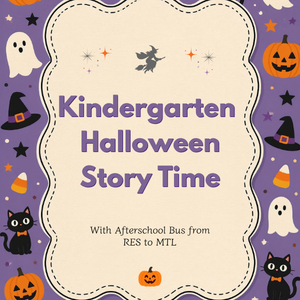 Kindergarten Halloween Story Time with bus from RES!