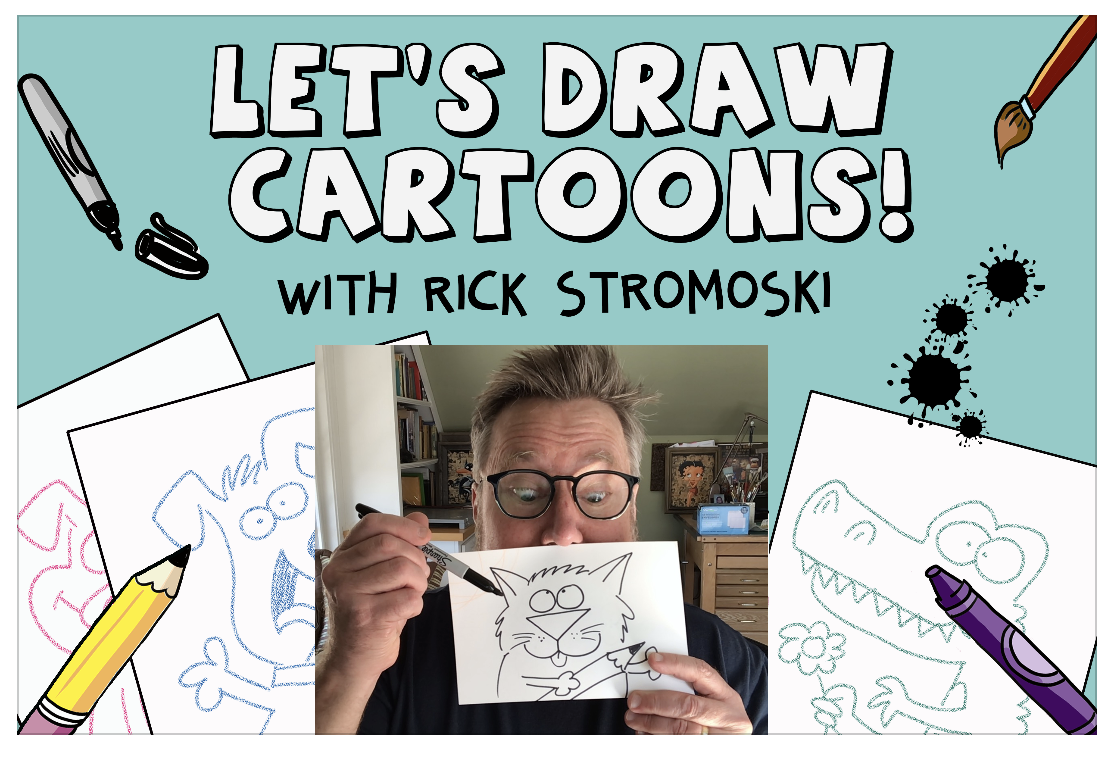 Cartooning Workshop: Let's Draw Bugs! With Award-Winning Cartoonist, Rick Stromoski (Teens and Adults; Grades 5 and Up) ZOOM Program